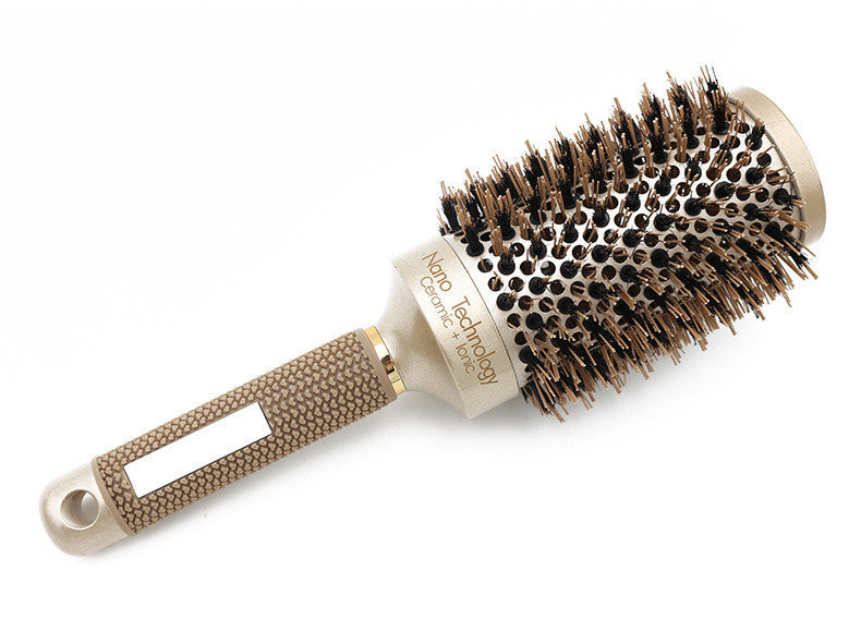 Nano Ceramic Ion Round Barrel Comb – Professional Hairdressing Styling Brush