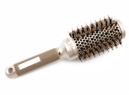 Nano Ceramic Ion Round Barrel Comb – Professional Hairdressing Styling Brush