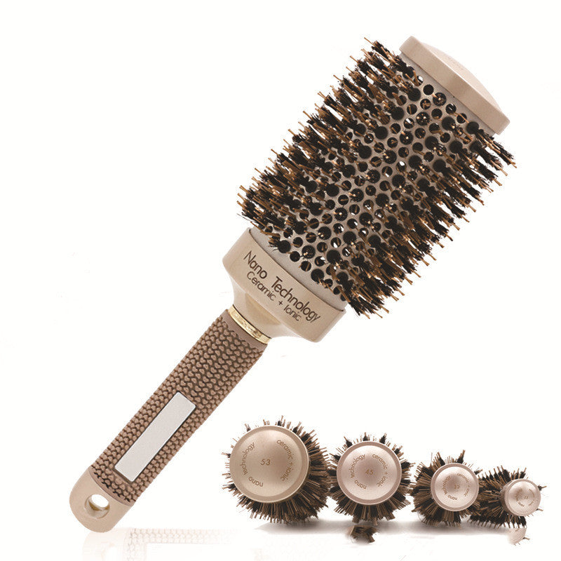 Nano Ceramic Ion Round Barrel Comb – Professional Hairdressing Styling Brush