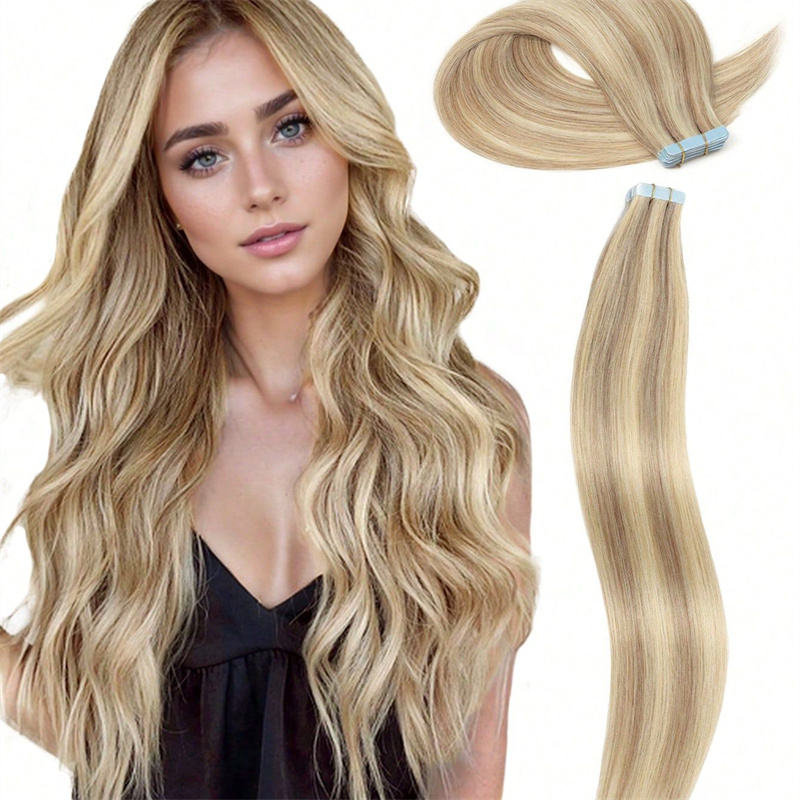 Double Pull Full Virgin 50g Seamless Invisible Skin-Weft Hair Extensions – Human Hair (Multiple Lengths)