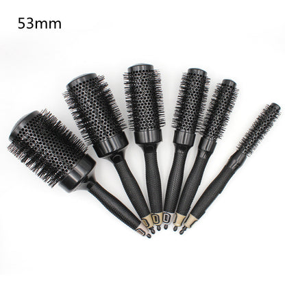 Pro Ceramic Round Brush – Black Aluminum Barrel Blowout Styling Comb for Volume & Smooth Finish