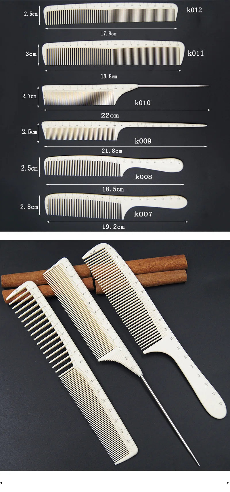1PC High Quality Laser Scale Cutting Comb – Professional Hairdressing Comb for Salon Precision & Styling