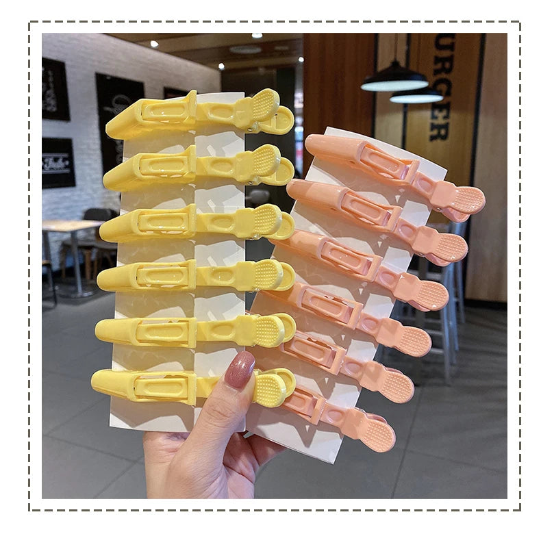 6/8-Piece Colorful Alligator Hair Clips Set — Professional Salon Sectioning and Styling Clamps for Hairdressers & Barbers