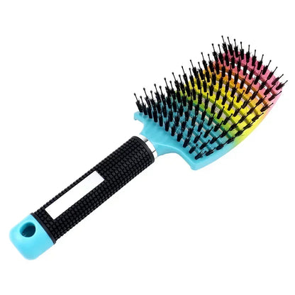 Hair Brush Exfoliating Hair Brush Bristle Women’s Wet Curly Hair Comb Salon Hair Styling Tool, Special for Real Hair Wigs
