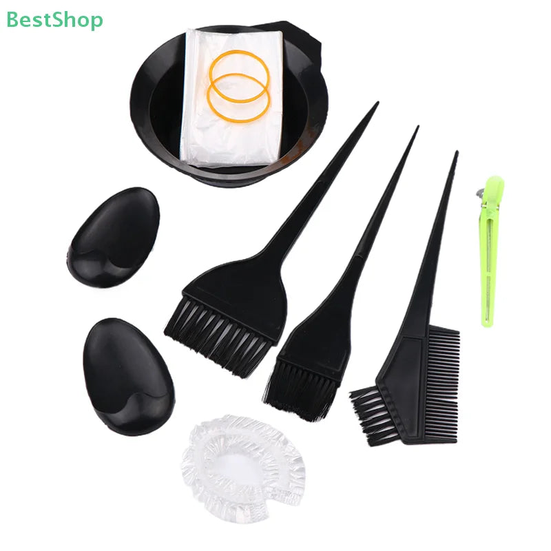 1set Professional Hair Coloring Kit For Barber Salon And Home Use - Includes Hairdressing Tools For Perfect Color Match