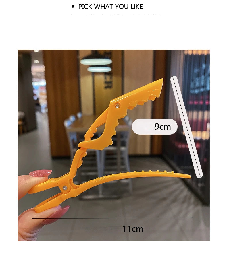 6/8-Piece Colorful Alligator Hair Clips Set — Professional Salon Sectioning and Styling Clamps for Hairdressers & Barbers