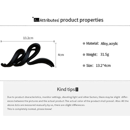 Solid Color Acrylic Frosted Wave Hair Claws for Women Simple Versatile