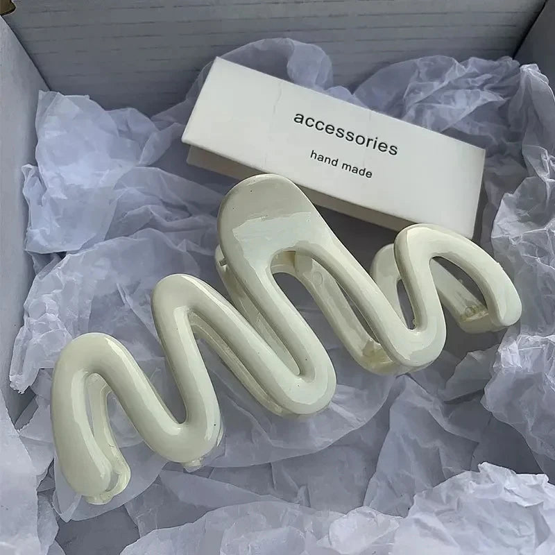 New Colorful Jelly Wave Hair Claw Hairpin Women Girls Fashion Design