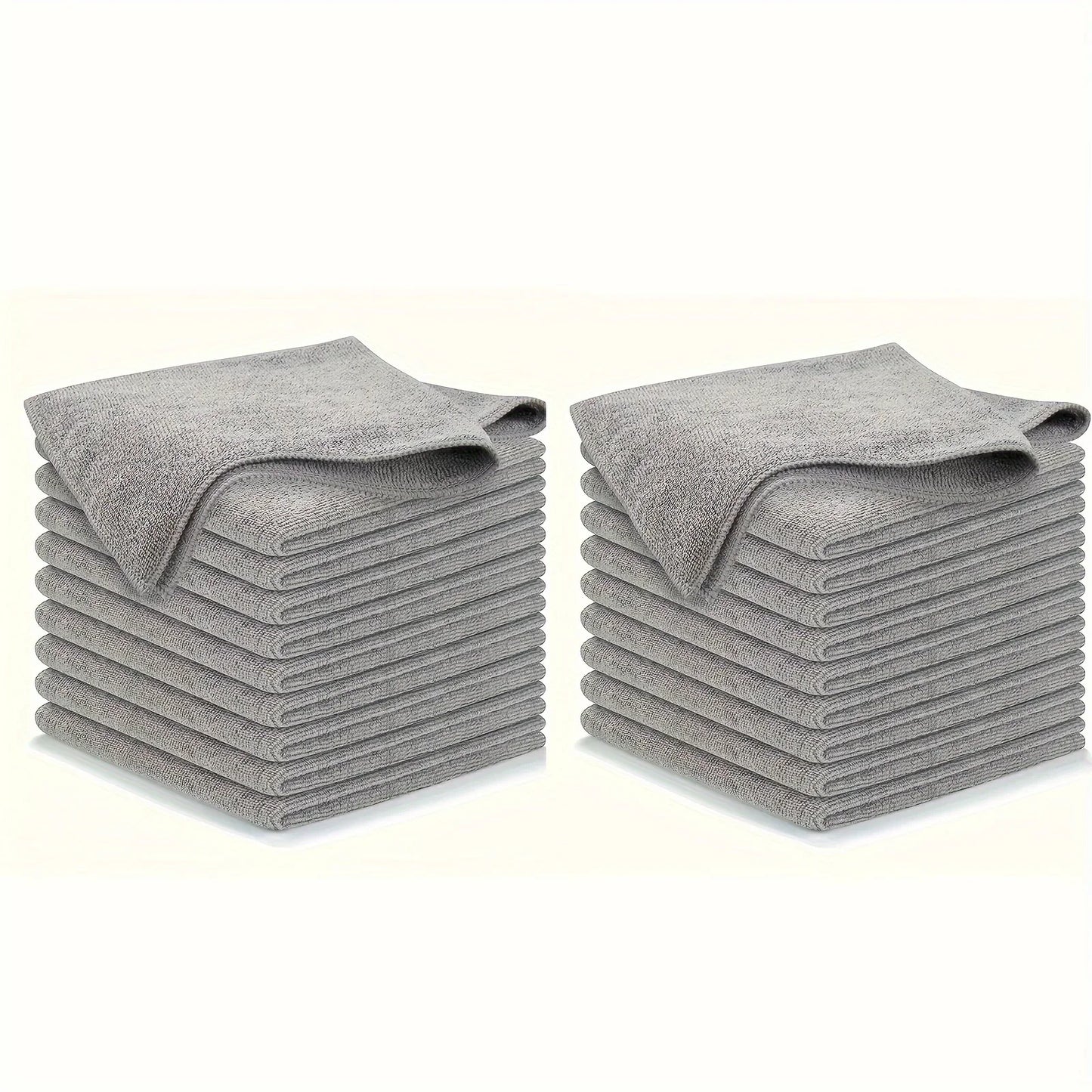 10-Pack Ultra-Fine Microfiber Towels — Soft, Absorbent, and Quick-Dry Cleaning Cloth Set for Salon, Home, or Studio Use