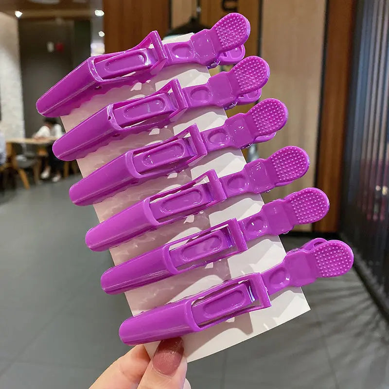 6/8-Piece Colorful Alligator Hair Clips Set — Professional Salon Sectioning and Styling Clamps for Hairdressers & Barbers