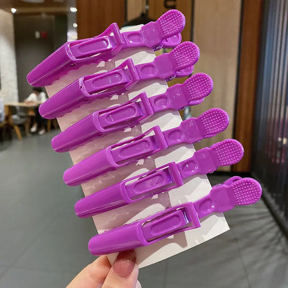 6/8-Piece Colorful Alligator Hair Clips Set — Professional Salon Sectioning and Styling Clamps for Hairdressers & Barbers