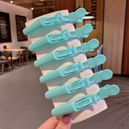 6/8-Piece Colorful Alligator Hair Clips Set — Professional Salon Sectioning and Styling Clamps for Hairdressers & Barbers
