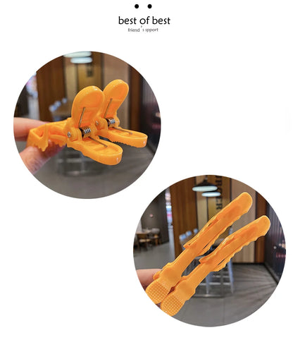 6/8-Piece Colorful Alligator Hair Clips Set — Professional Salon Sectioning and Styling Clamps for Hairdressers & Barbers