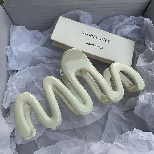 New Colorful Jelly Wave Hair Claw Hairpin Women Girls Fashion Design