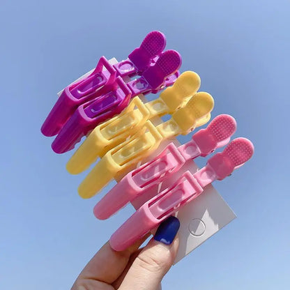 6/8-Piece Colorful Alligator Hair Clips Set — Professional Salon Sectioning and Styling Clamps for Hairdressers & Barbers