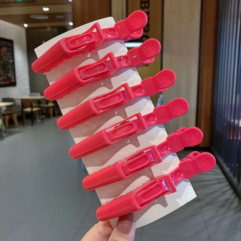 6/8-Piece Colorful Alligator Hair Clips Set — Professional Salon Sectioning and Styling Clamps for Hairdressers & Barbers