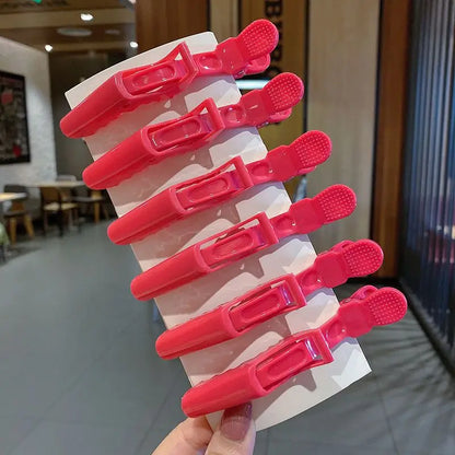 6/8-Piece Colorful Alligator Hair Clips Set — Professional Salon Sectioning and Styling Clamps for Hairdressers & Barbers