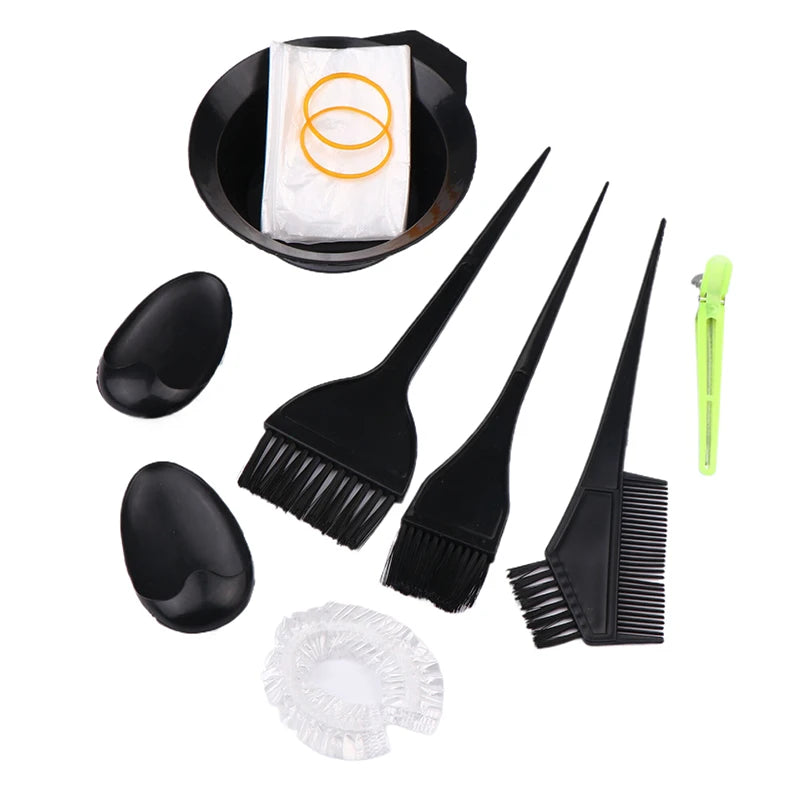 1set Professional Hair Coloring Kit For Barber Salon And Home Use - Includes Hairdressing Tools For Perfect Color Match
