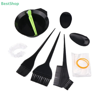 1set Professional Hair Coloring Kit For Barber Salon And Home Use - Includes Hairdressing Tools For Perfect Color Match