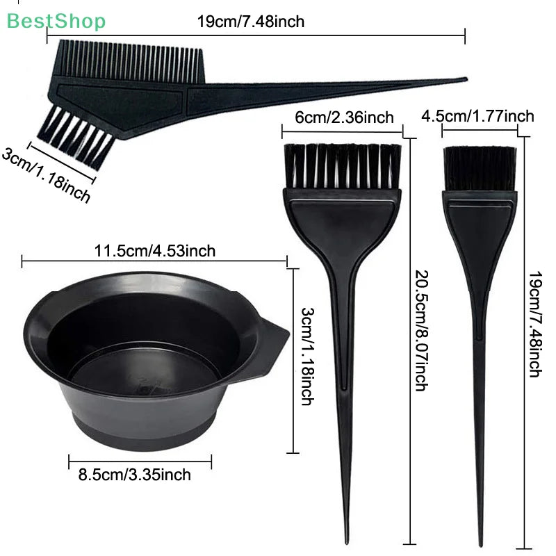 1set Professional Hair Coloring Kit For Barber Salon And Home Use - Includes Hairdressing Tools For Perfect Color Match