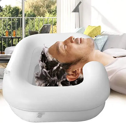 Inflatable Shampoo Basin - Portable Shampoo Bowl, Hair Washing Basin