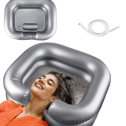 Inflatable Shampoo Basin - Portable Shampoo Bowl, Hair Washing Basin
