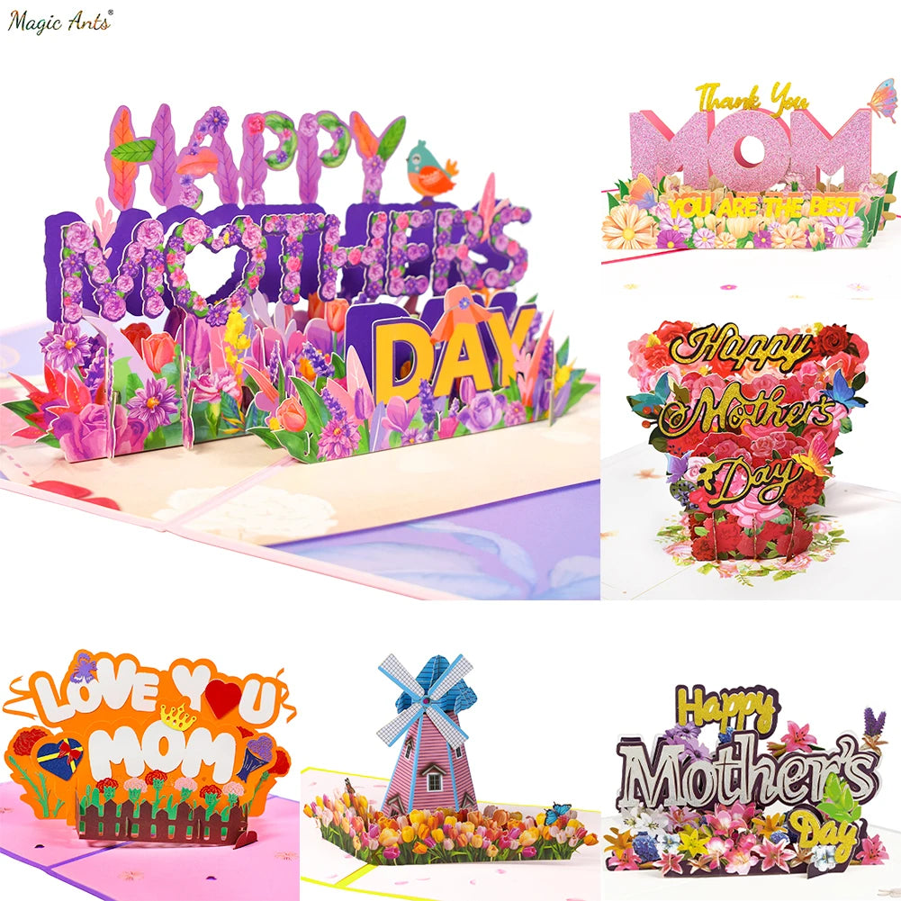 3D Happy Mother's Day Card, Pop Up Mothers Day Card, Card for Mom