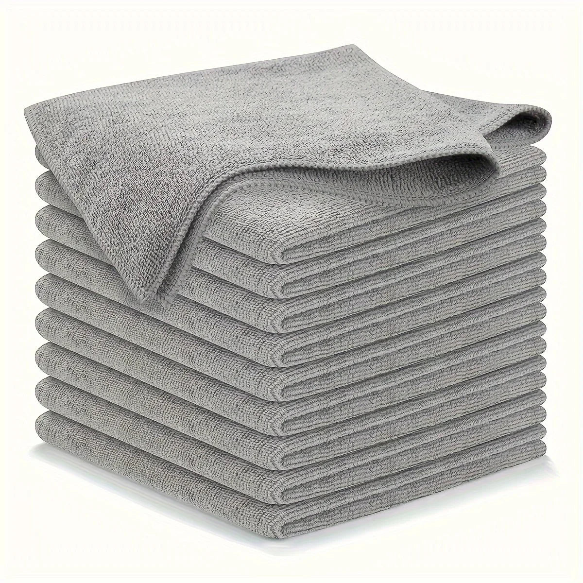 10-Pack Ultra-Fine Microfiber Towels — Soft, Absorbent, and Quick-Dry Cleaning Cloth Set for Salon, Home, or Studio Use