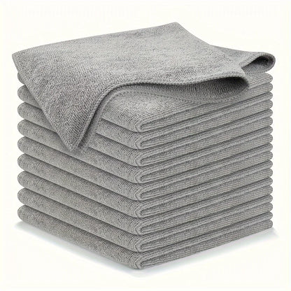 10-Pack Ultra-Fine Microfiber Towels — Soft, Absorbent, and Quick-Dry Cleaning Cloth Set for Salon, Home, or Studio Use