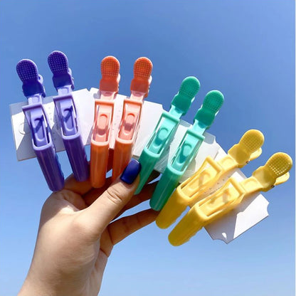 6/8-Piece Colorful Alligator Hair Clips Set — Professional Salon Sectioning and Styling Clamps for Hairdressers & Barbers