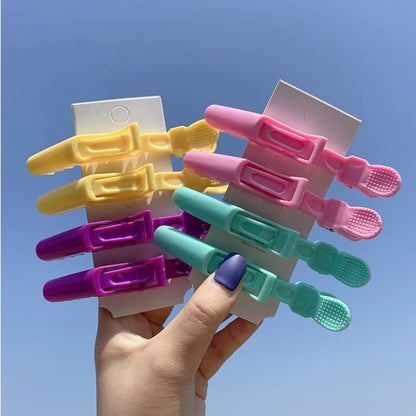 6/8-Piece Colorful Alligator Hair Clips Set — Professional Salon Sectioning and Styling Clamps for Hairdressers & Barbers