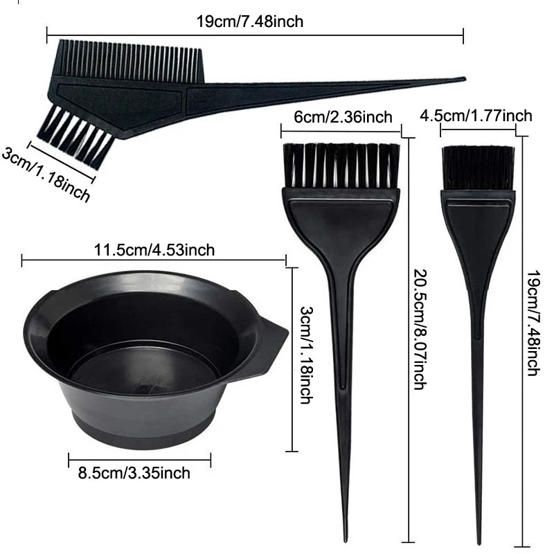 1set Professional Hair Coloring Kit For Barber Salon And Home Use - Includes Hairdressing Tools For Perfect Color Match