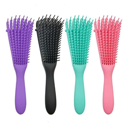 Octopus Detangling Brush for Curly, Thick, or Natural Hair — Flexible Scalp Massage Brush for Women & Men