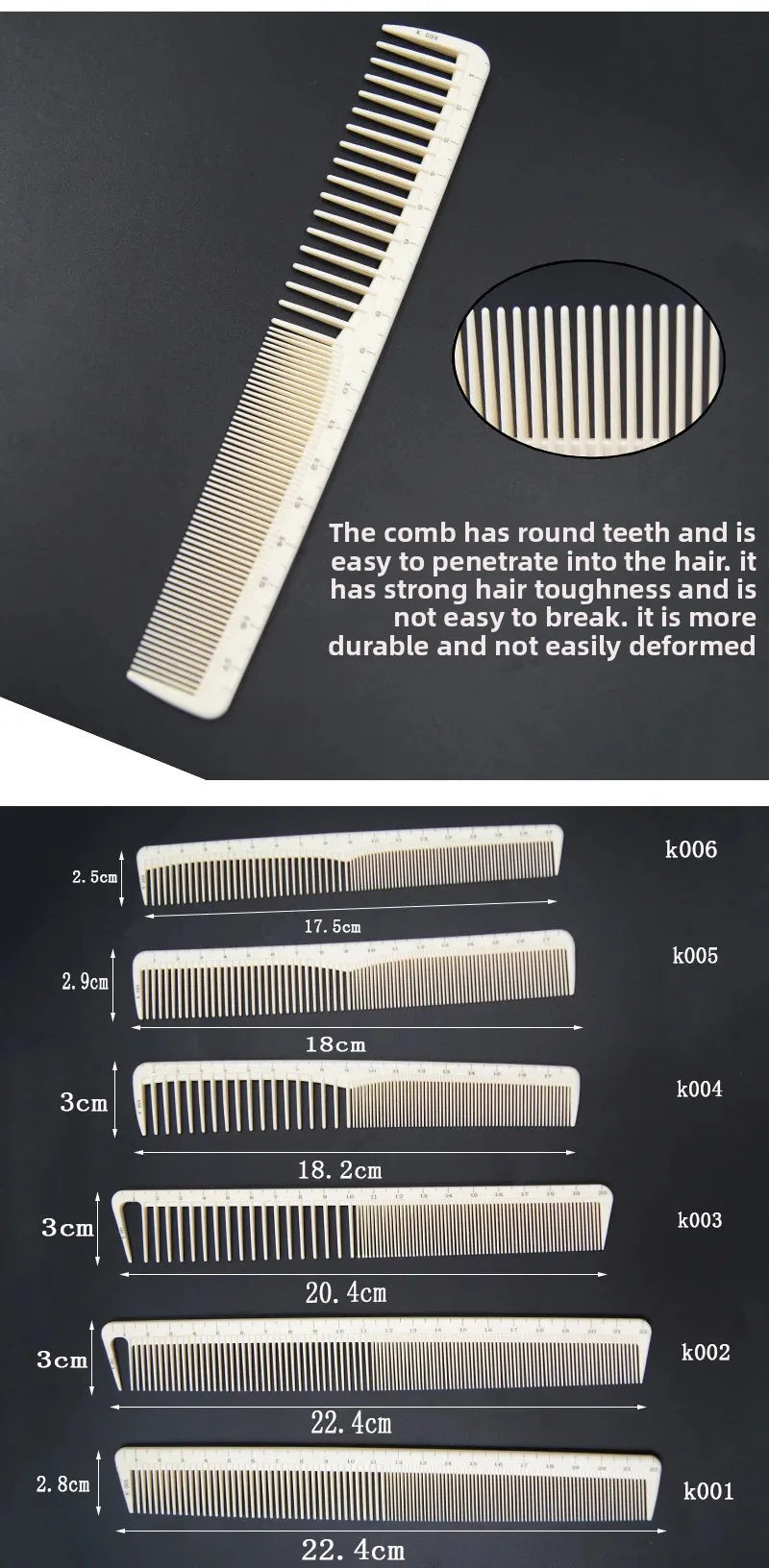 1PC High Quality Laser Scale Cutting Comb – Professional Hairdressing Comb for Salon Precision & Styling