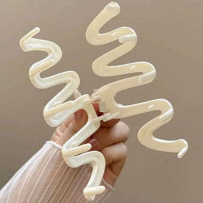 New Colorful Jelly Wave Hair Claw Hairpin Women Girls Fashion Design