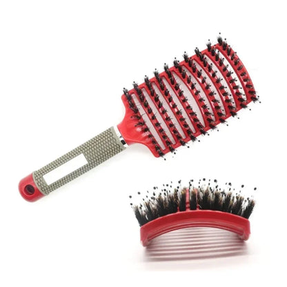 Hair Brush Exfoliating Hair Brush Bristle Women’s Wet Curly Hair Comb Salon Hair Styling Tool, Special for Real Hair Wigs