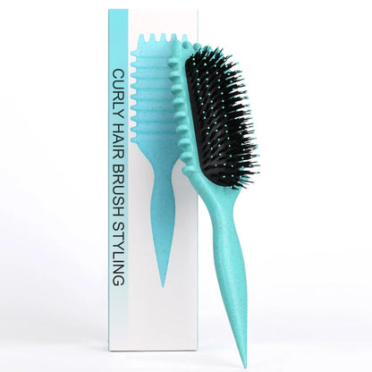 Curl Define Styling Brush – Boar Bristle Detangling & Curl Defining Brush for Natural, Curly, or Textured Hair